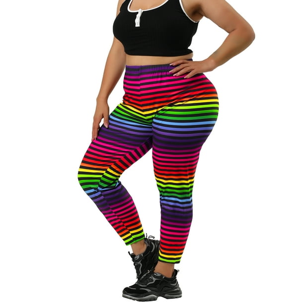 Rainbow Color Stripes printed Yoga legging Super Elastic Yoga Pants Slim legging Rainbow Color Stripes printed Yoga legging Super Elastic Yoga Pants Slim legging